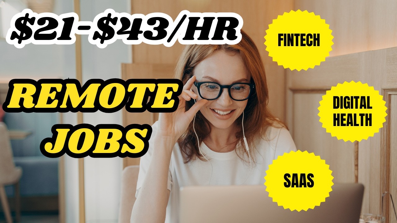 REMOTE DIGITAL HEALTH, FINTECH & SAAS JOBS UP TO $95K/YR | WORK FROM HOME JOBS 2026