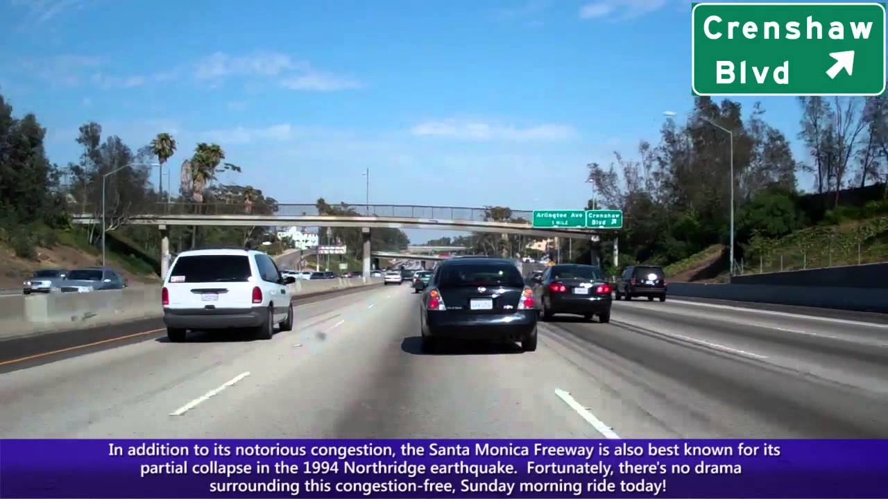I-10 East (CA), Santa Monica Freeway in Los Angeles, I-405 To Downtown Los Angeles