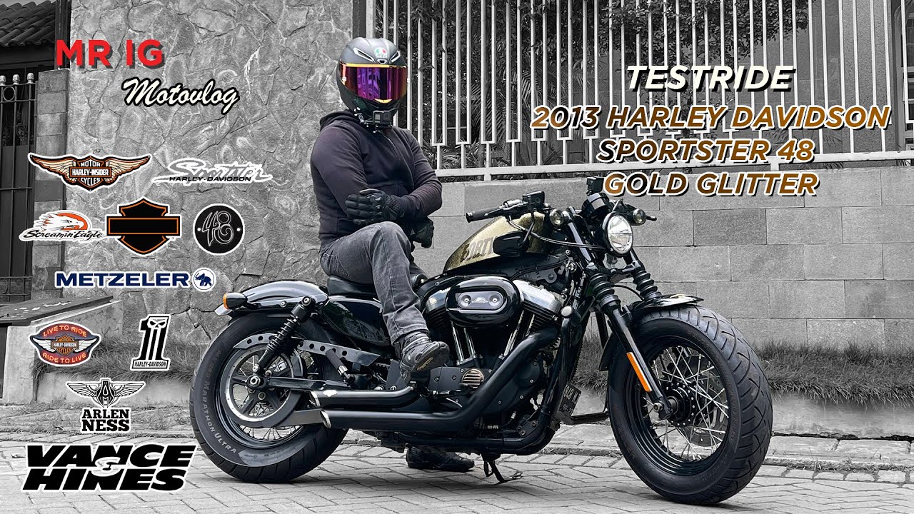 MOTOVLOG: TESTRIDE 2013 HARLEY SPORTSTER 48 WITH VANCE&HINES EXHAUST FULL-SYSTEM INDONESIA