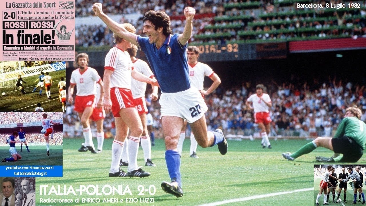 ITALIA-POLONIA 2-0 - Radiocronaca di Enrico Ameri e Ezio Luzzi (8/7/1982) Semifinale MONDIALI 1982
