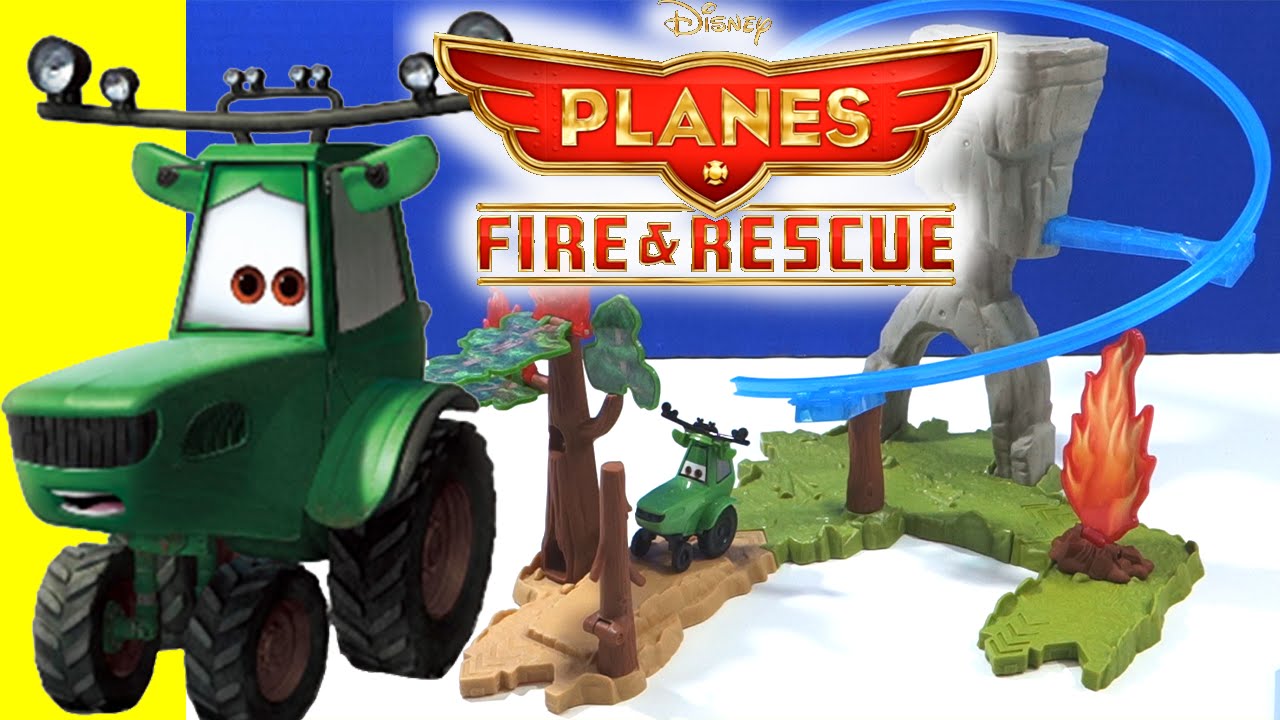 Disney Planes Fire and Rescue Wildfire Rescue Playset With Tractor Buck Story Sets