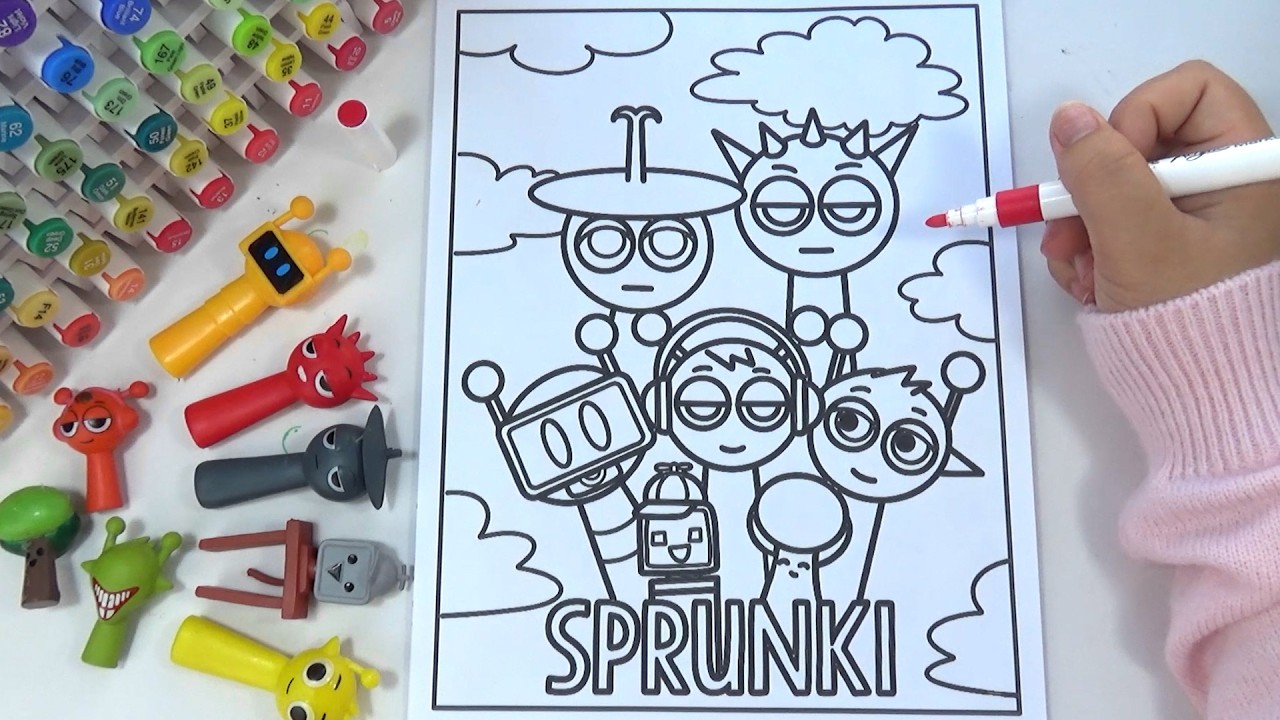 Painting Sprunki Characters – Coloring Challenge ! Fun Art Session 👾⭐
