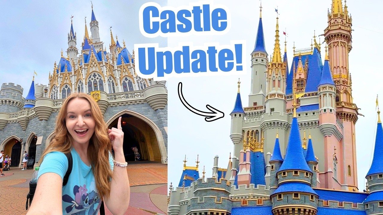 Видеоблог о Magic Kingdom | Обновление покраски замка Золушки?! 👀 + Путешествие по курортам на мо...