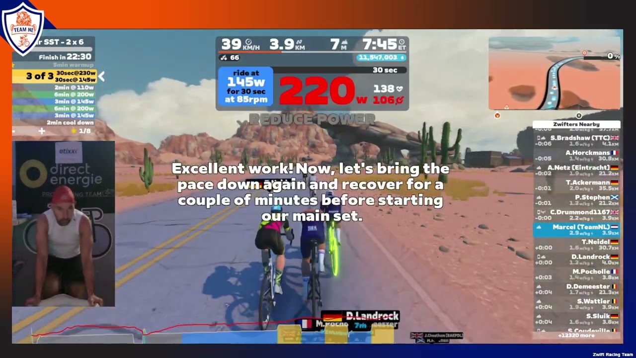 Zwift Training - The Pebble Pounder! - Big Gear SST