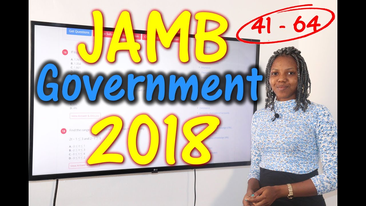 JAMB CBT Government 2018 Past Questions 41 - 64