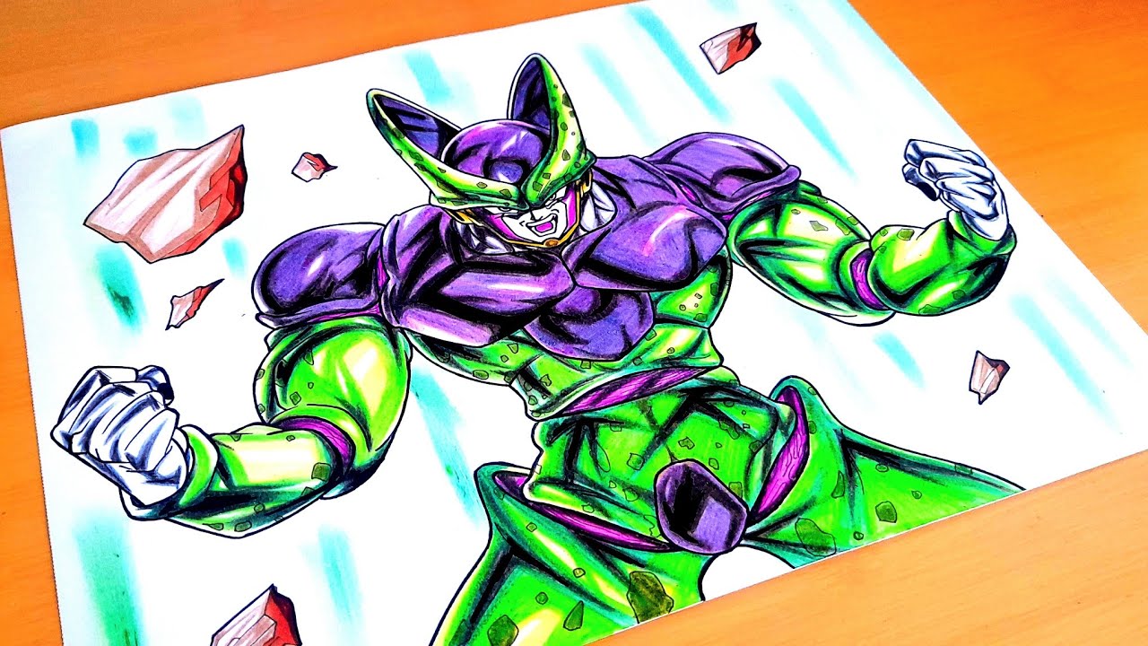 DIBUJO a CELL PERFECTO [DRAGONBALL LEGENDS] How to draw (Dragonball Z Drawing)