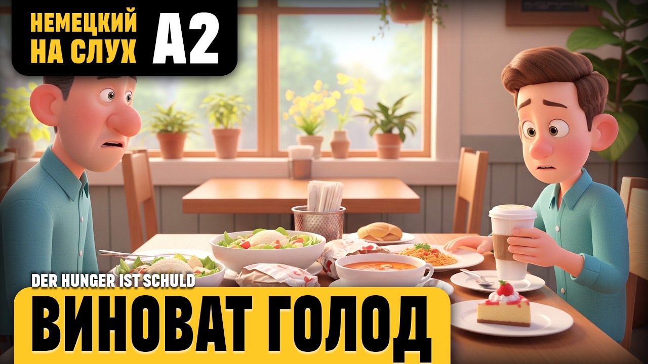 Виноват голод. Весёлый рассказ (уровень А2). Немецкий на слух.