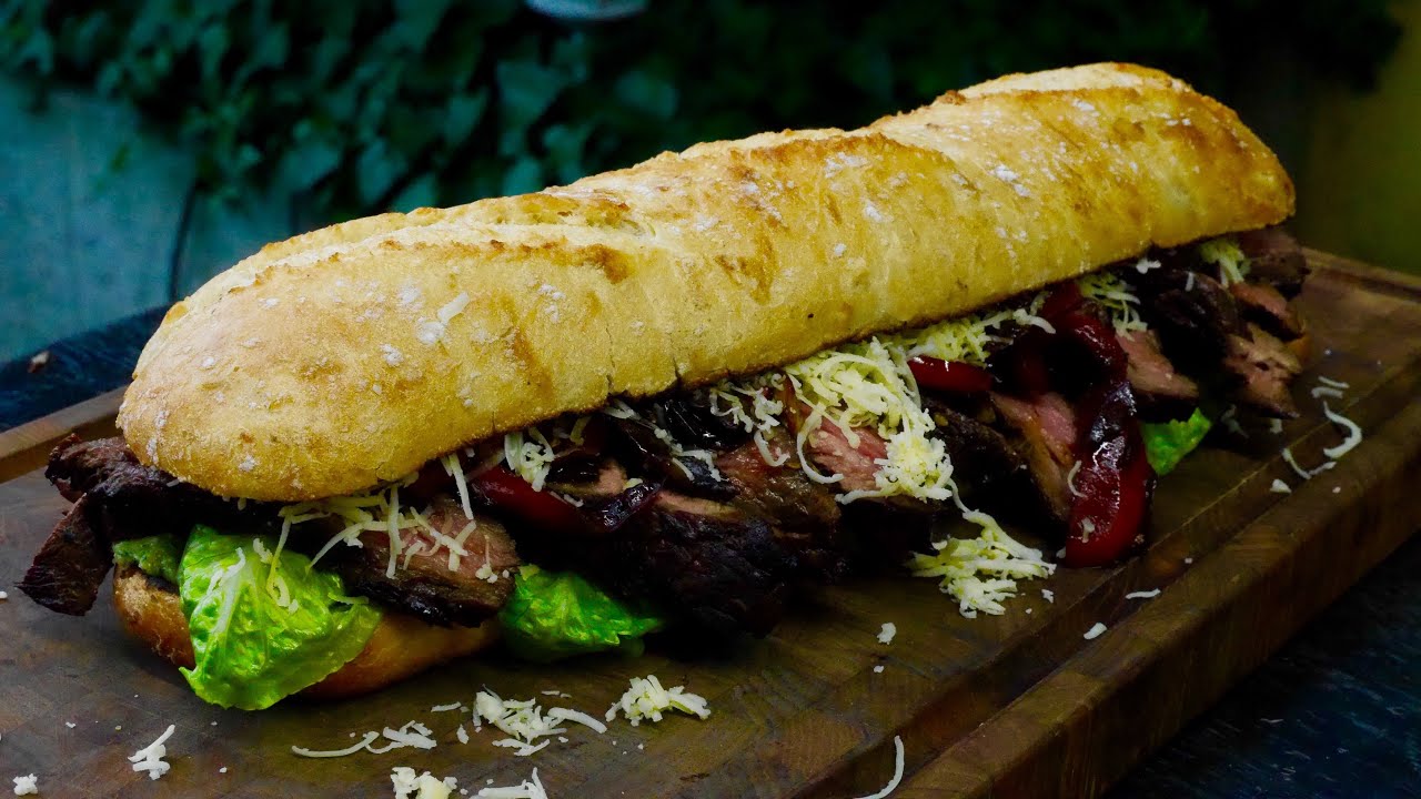 032 - Flank Steak Baguette, mit Zucchinipesto und Paprikagemüse | Deutsches BBQ u. Grill Rezept