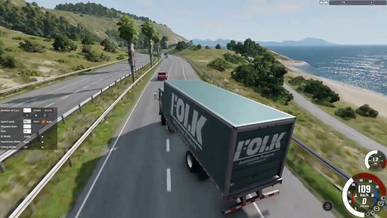 driving a truck in BeamNG.drive