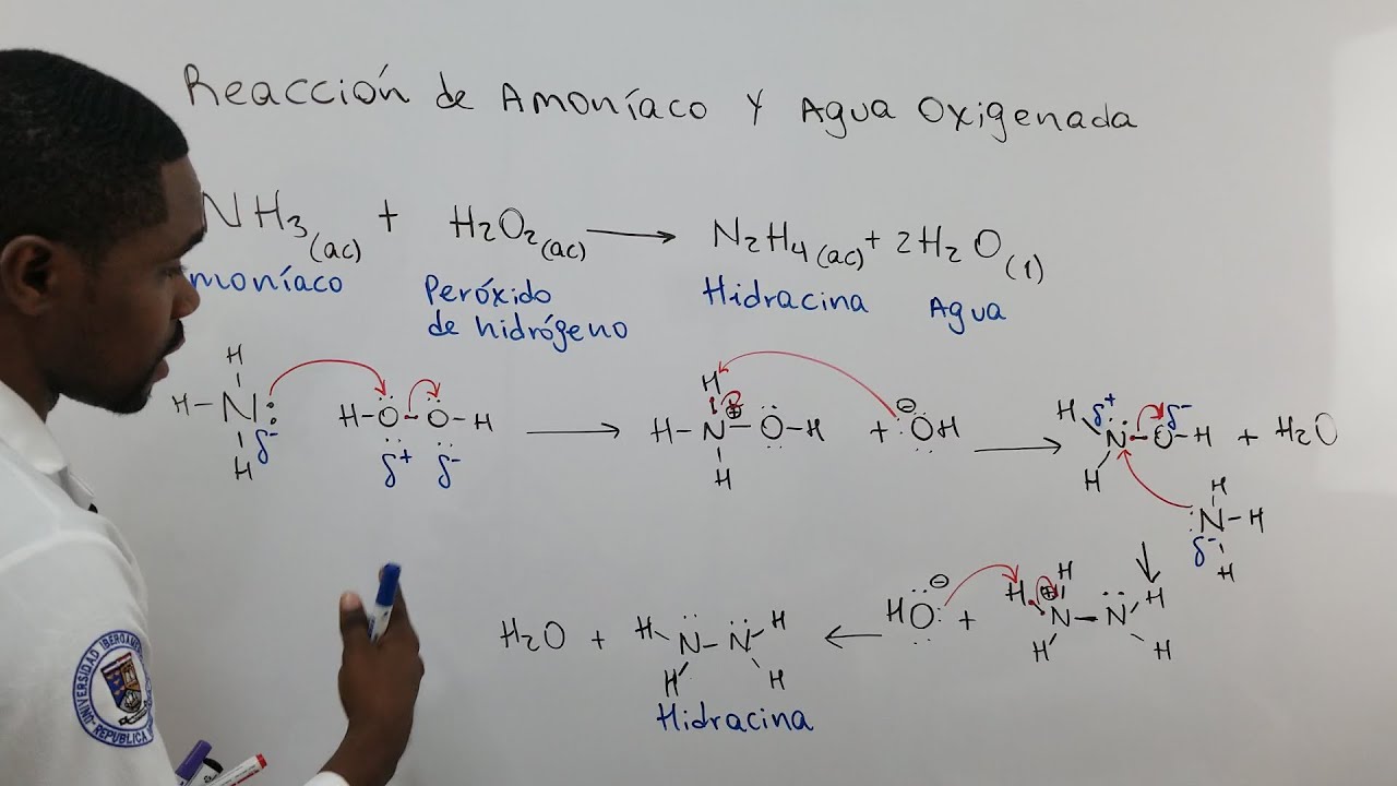 Amoníaco más Agua Oxigenada Genera Hidracina | Combustible Hipergólico | Mecanismo de Reacción