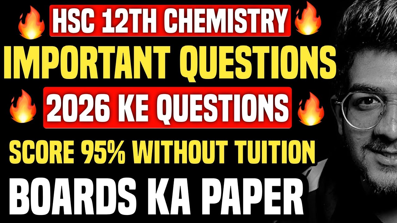 12 hsc chemistry important questions Boards 2026, chemistry class 12 important questions 2026 hsc,