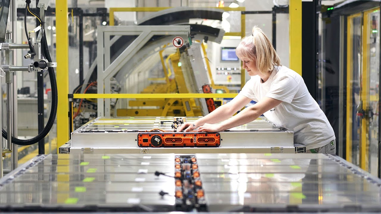 Skoda EV Battery Production Line in Czech Republic (for 2022 Enyaq iV)