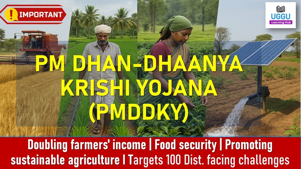 PM Dhan-Dhaanya Krishi Yojana (PMDDKY) | Agriculture Current affairs | UPSC Mains | #currentaffairs