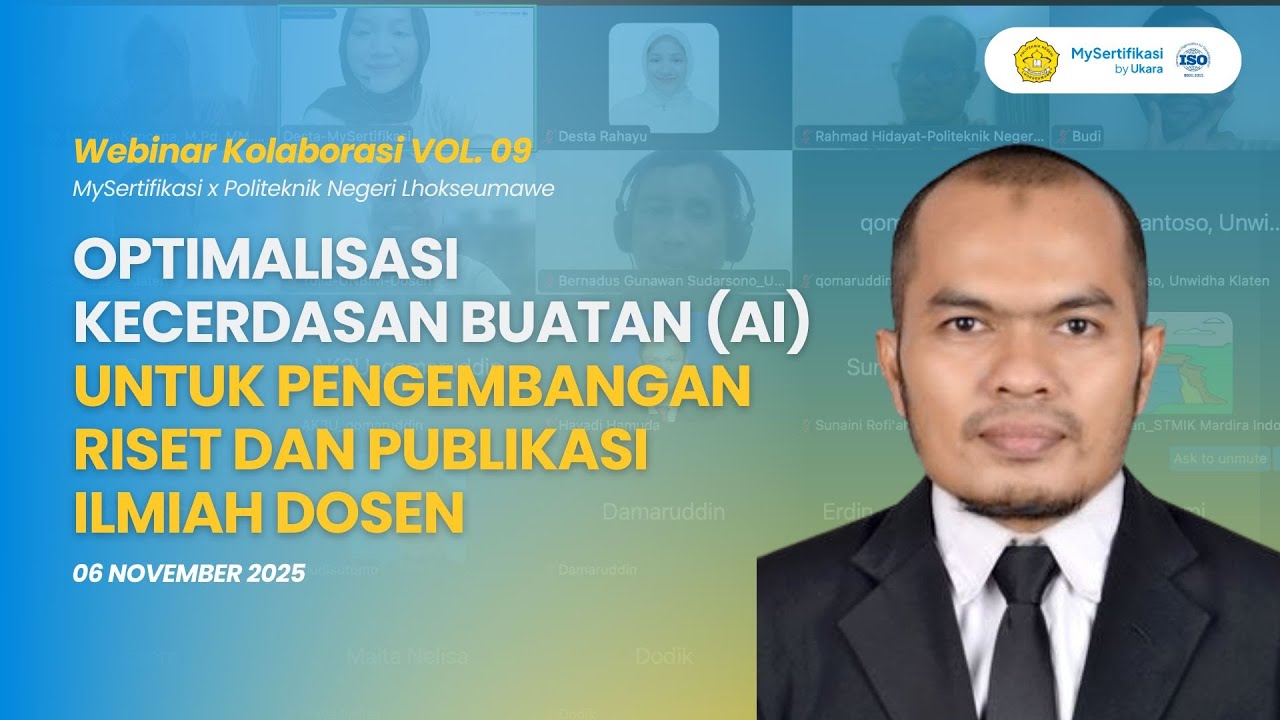 Webinar Kolaborasi MySertifikasi x Politeknik Negeri Lhokseumawe | Vol. 09
