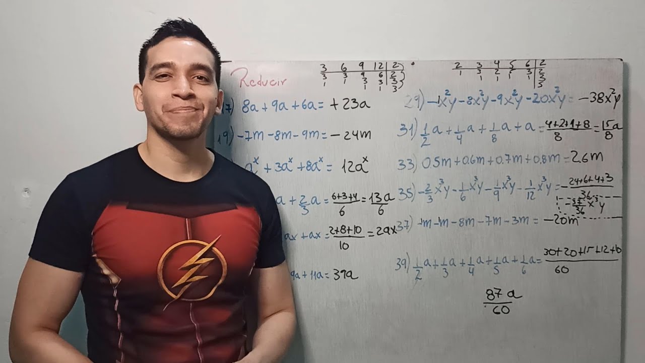 Algebra Baldor- Ejercicio 7: Reducción de dos o más términos semejantes del mismo signo / Regla 1