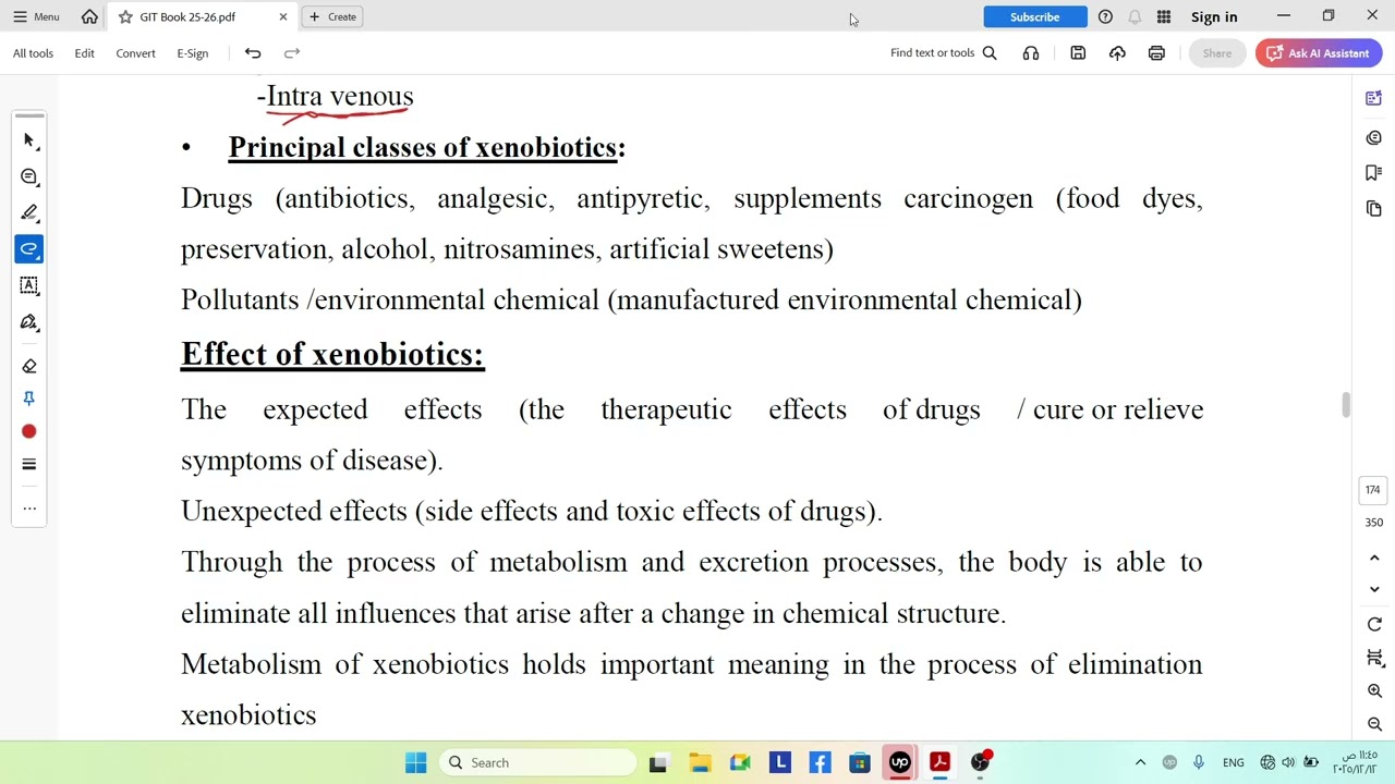 Xenobiotics metabolism