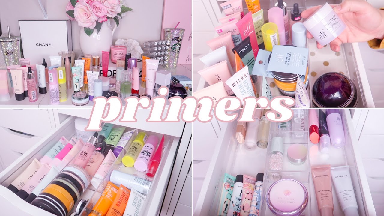 MAKEUP ORGANIZATION *my entire primer collection* | Paige Koren