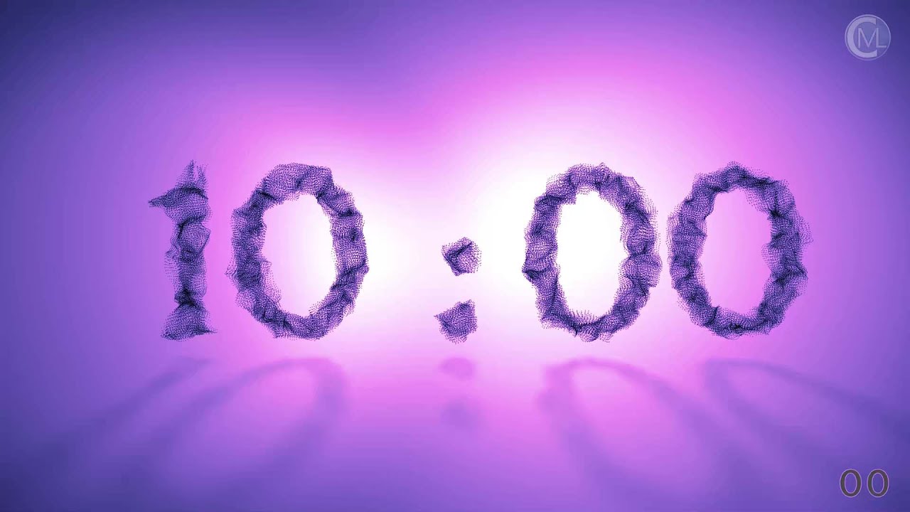 10-Minute Countdown with Soft Voice, Particle Animation & Ambient Effects