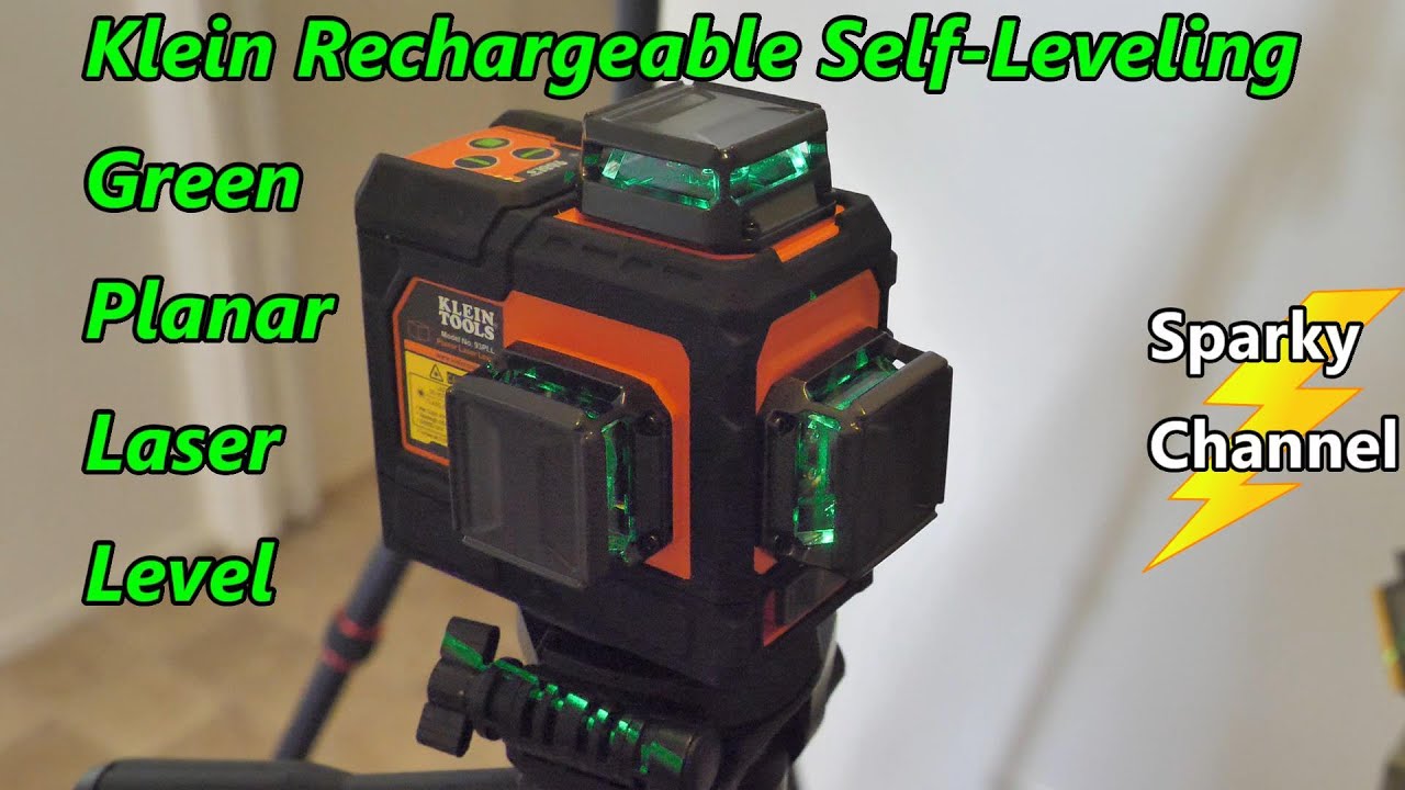 Klein Rechargeable Self-Leveling Green Planar Laser Level 93PLL + New Klein Tripod