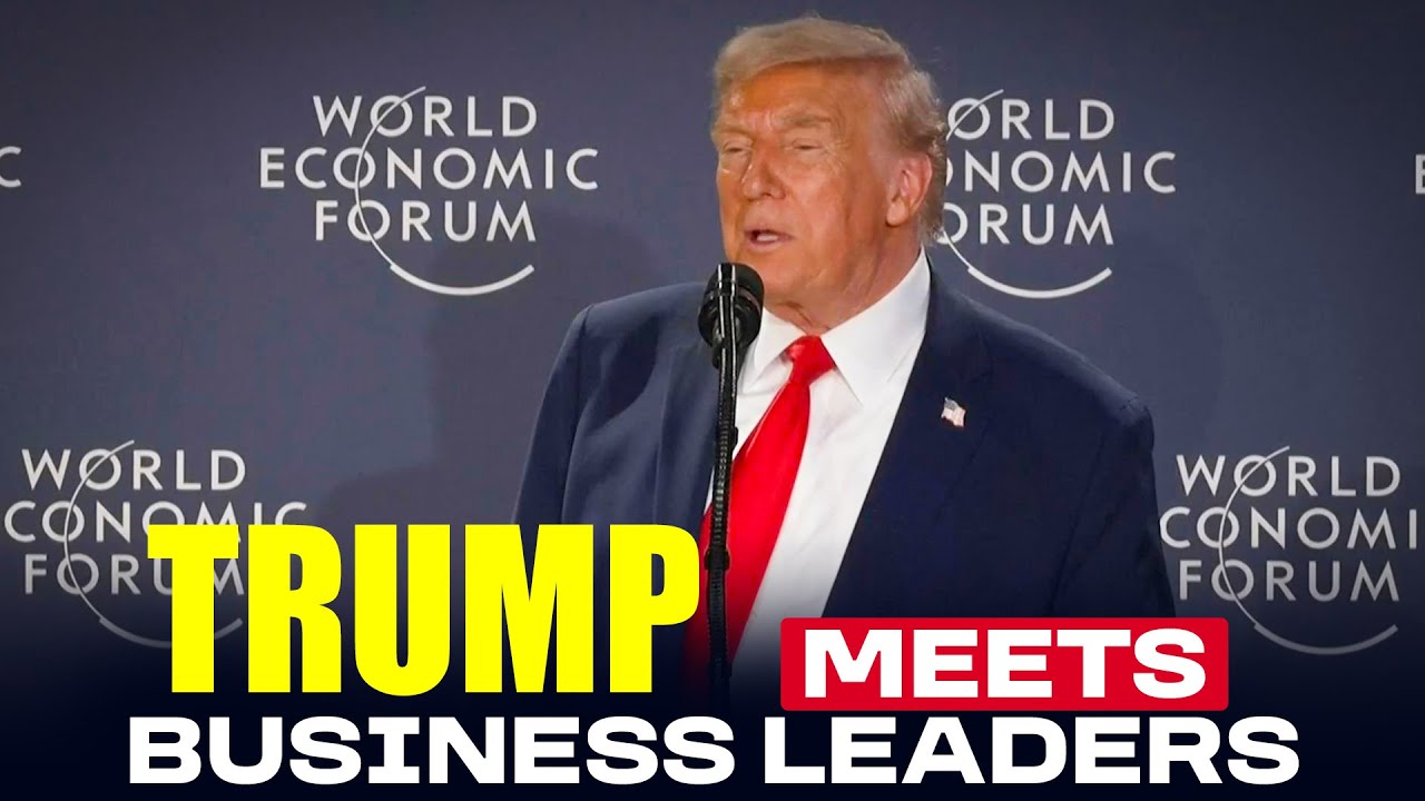 LIVE: U.S. Prez Trump participates in Reception with Business Leaders including Indian CEOs in Davos