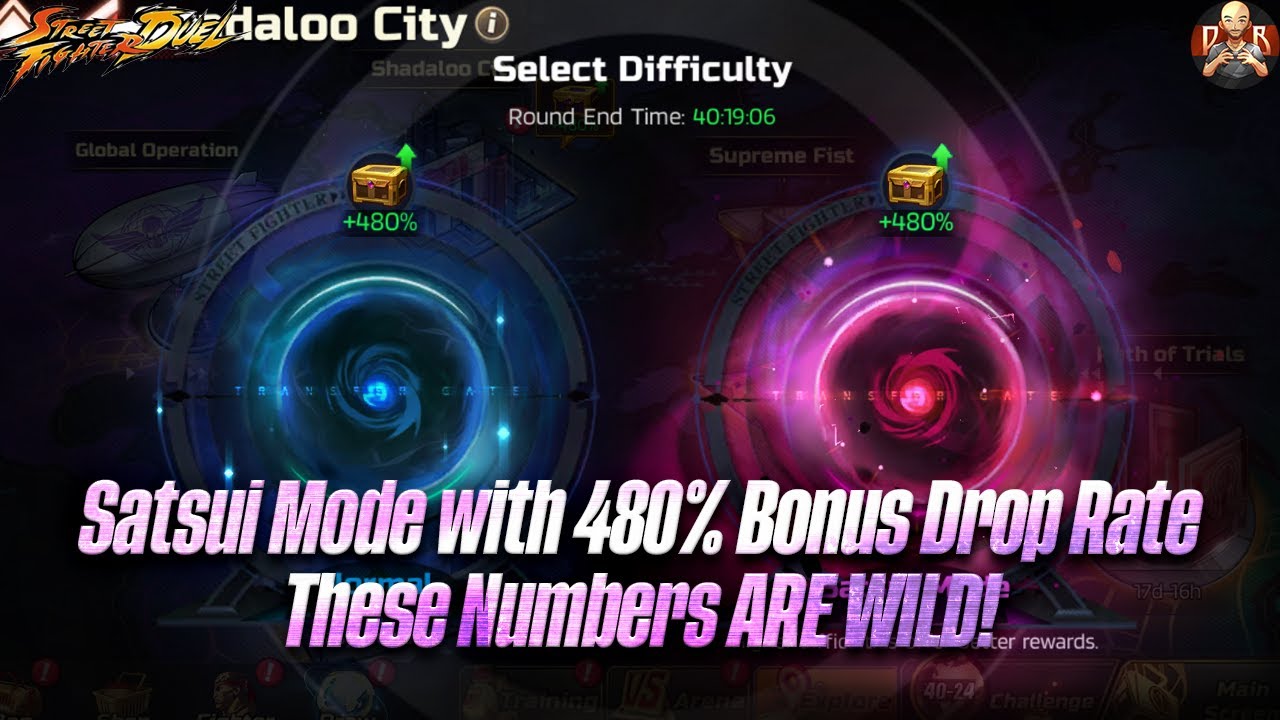 [SF: Duel] - Shadaloo City Satsui Mode at 480% bonus is CRAZY! See what I started with & ended with!