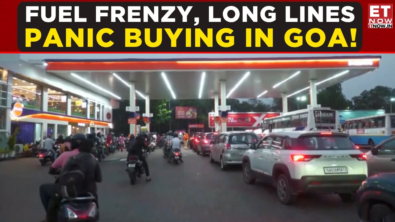No Shortage, Yet Panic? Long Lines at Panaji, Goa Petrol Pumps | Fuel Rush Even After CM Assurance