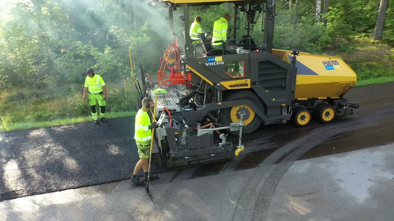 Asfaltering Klippingsbergsvägen, Torsö, Mariestads kommun, augusti 2024