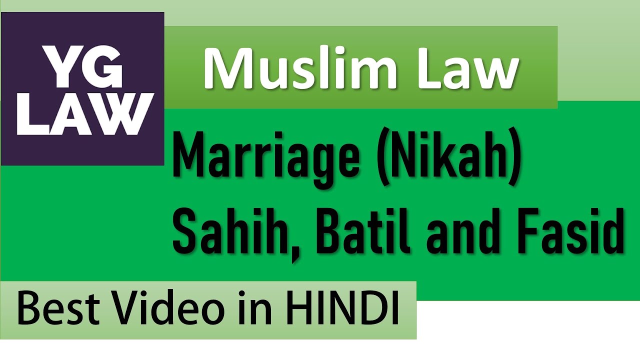 Marriage under Muslim Law - Family Law