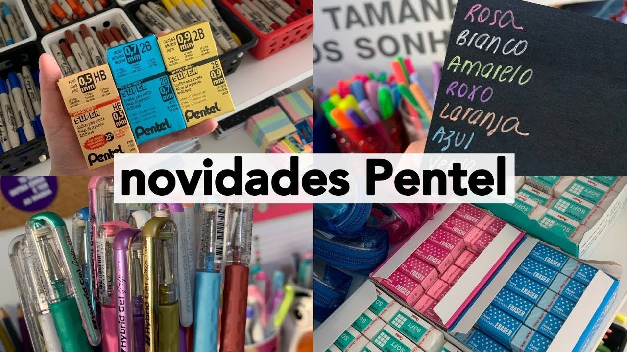 Novidades da Pentel: pentel energel, caneta metálica e pastel