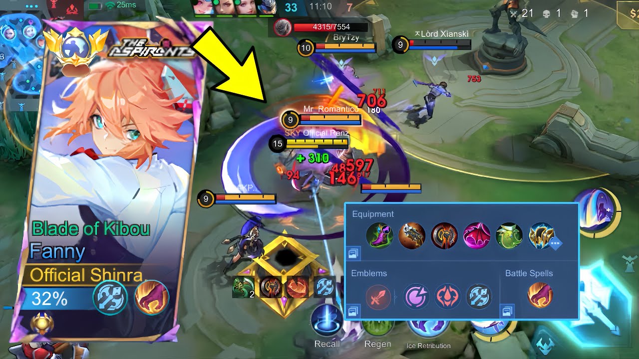 FANNY ASPIRAN SKIN - AGGRESSIVE GAMEPLAY WITH 30KILLS (MLBB)