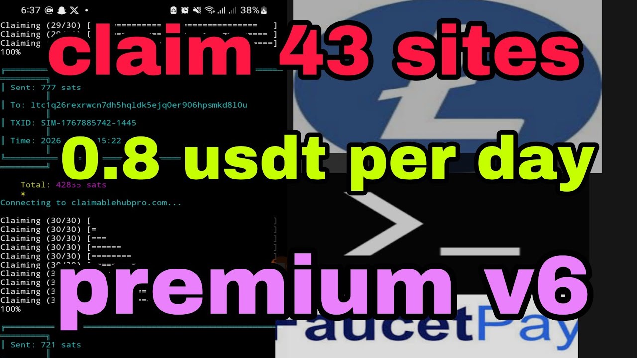 New termux python script| claim 43 sites in 1 | 100% working | v6 