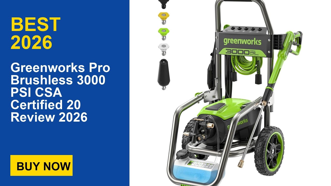 Greenworks Pro Brushless 3000 PSI CSA Certified 20 Review 2026