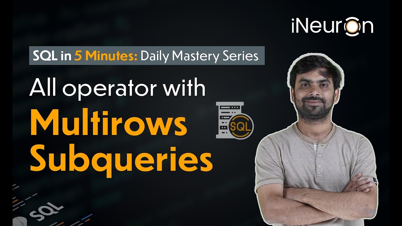 All operator In SQL | Multi Rows Subqueries | SQL Tutorial