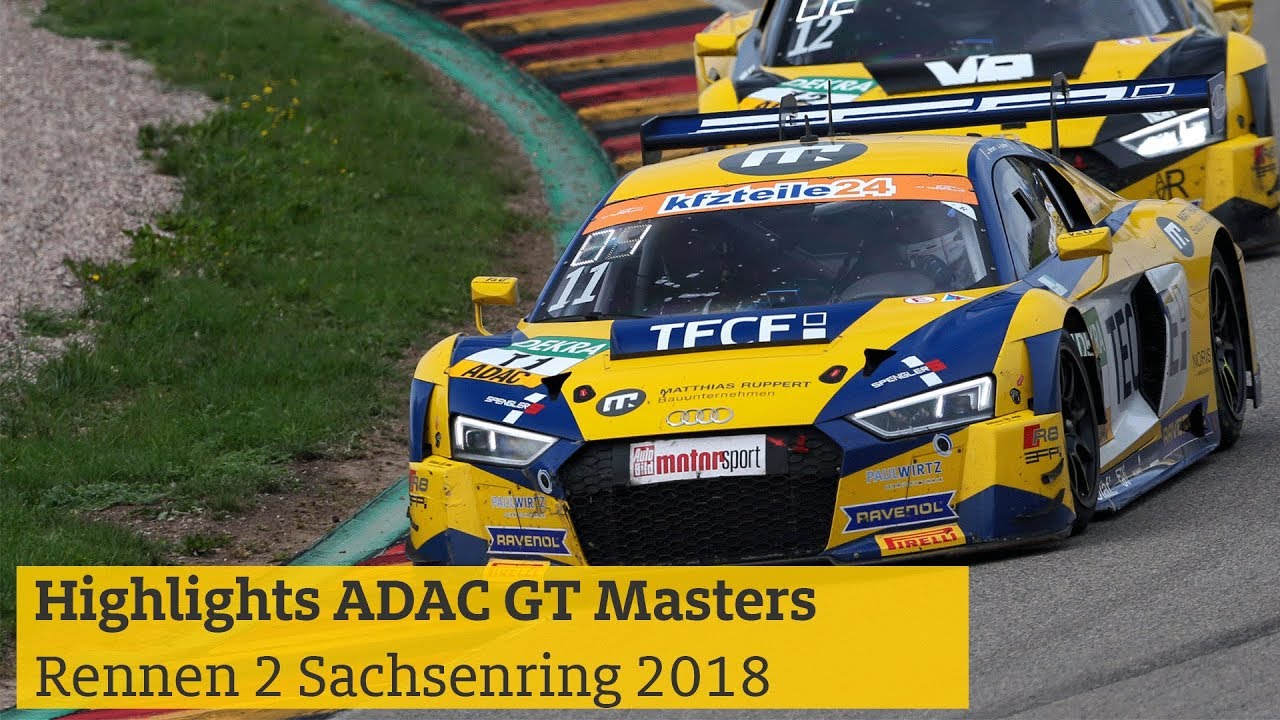 Highlights ADAC GT Masters Rennen 2 Sachsenring 2018