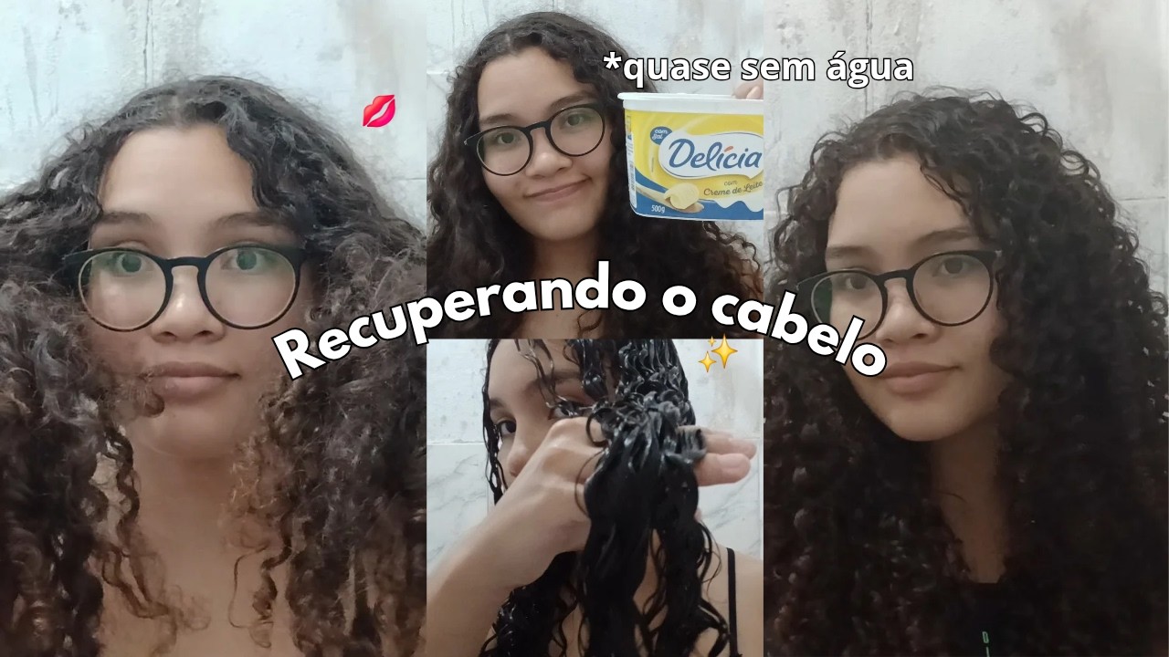 COMO RECUPEREI MEU CABELO PÓS PISCINA *com produtos simples*  🚿✨️