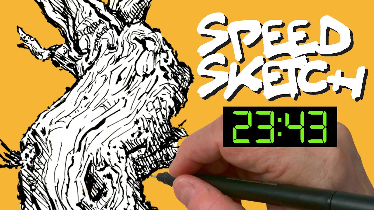 30-Minute Ink Drawing Challenge: Sketch a Gnarly Tree