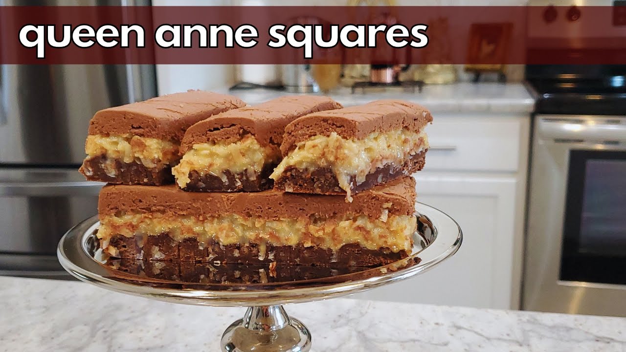 Queen Anne Squares | Easy to Make Triple Layer Dessert!