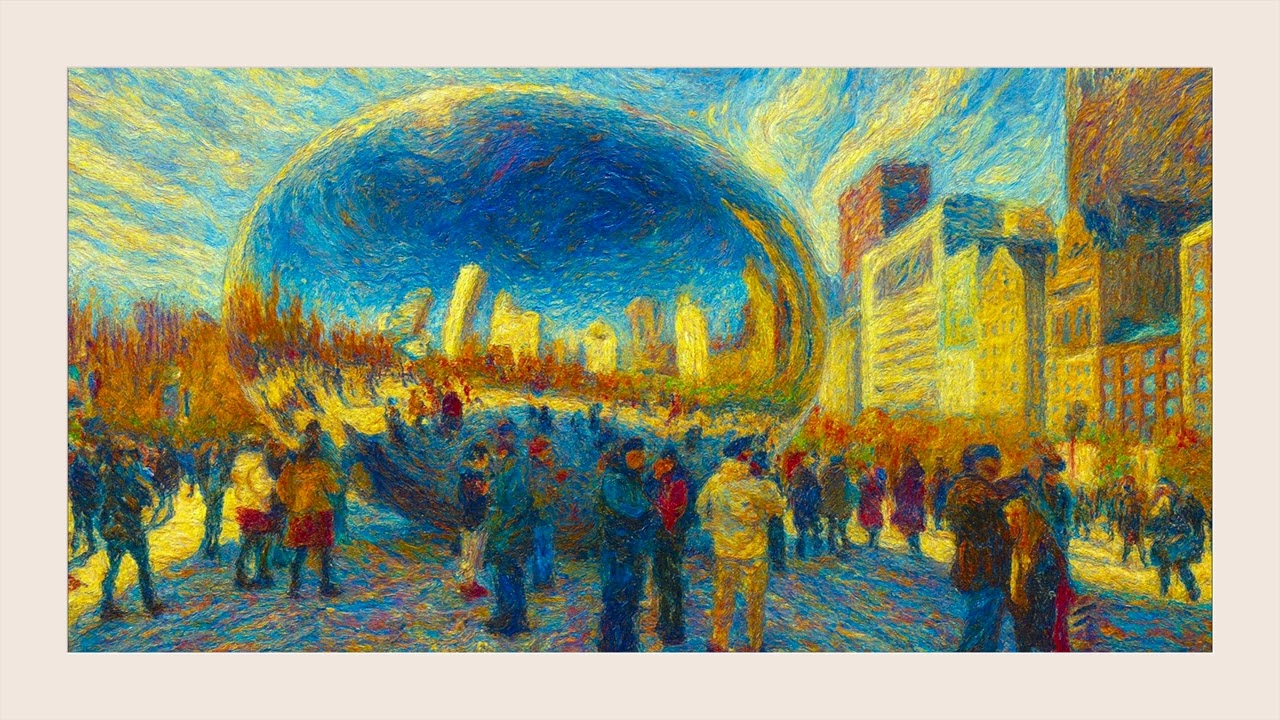 Art For TV: Cloud Gate on Black Friday * oil painting | 4K