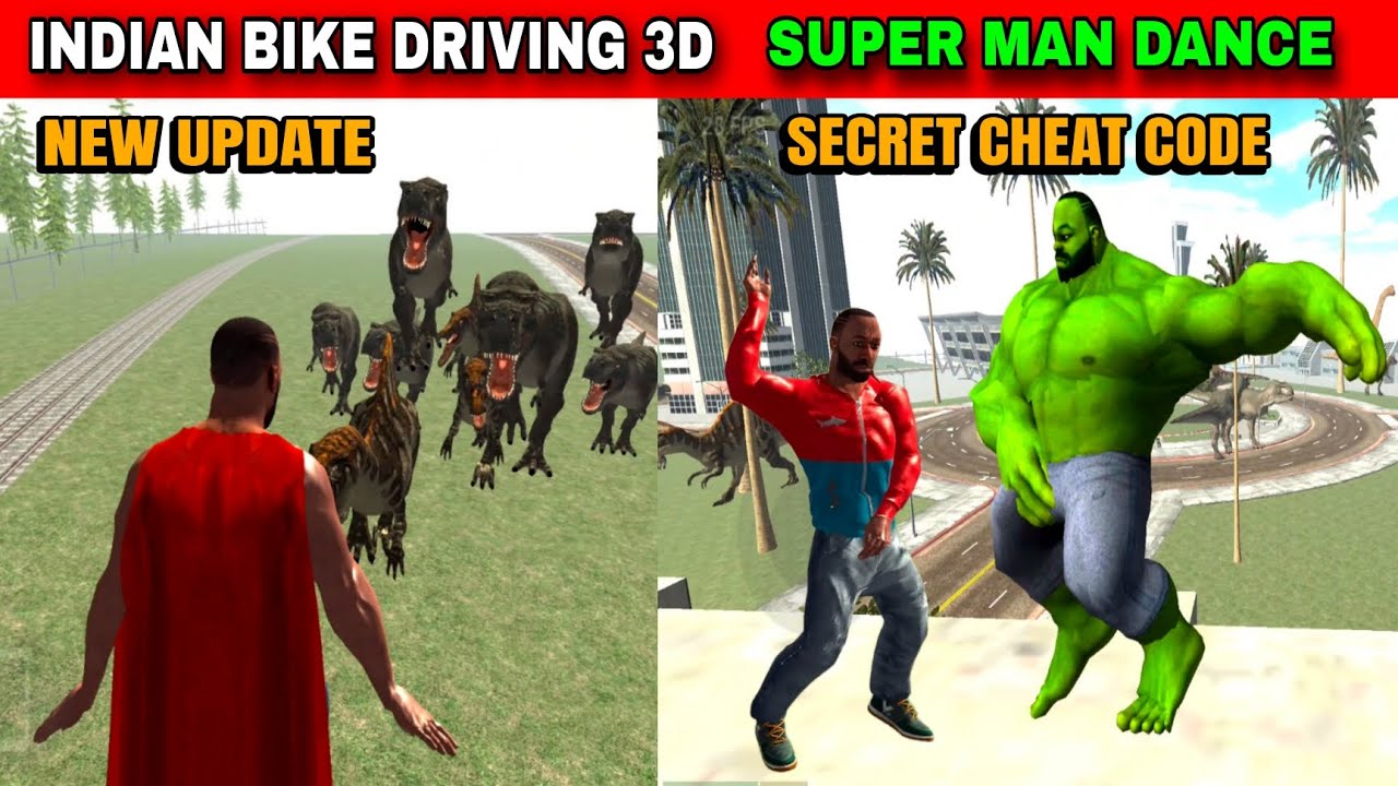New Update Secret Cheat Code | Super Man Dance Power | Funny Gameplay Indian Bikes Driving 3d 🤣🤣