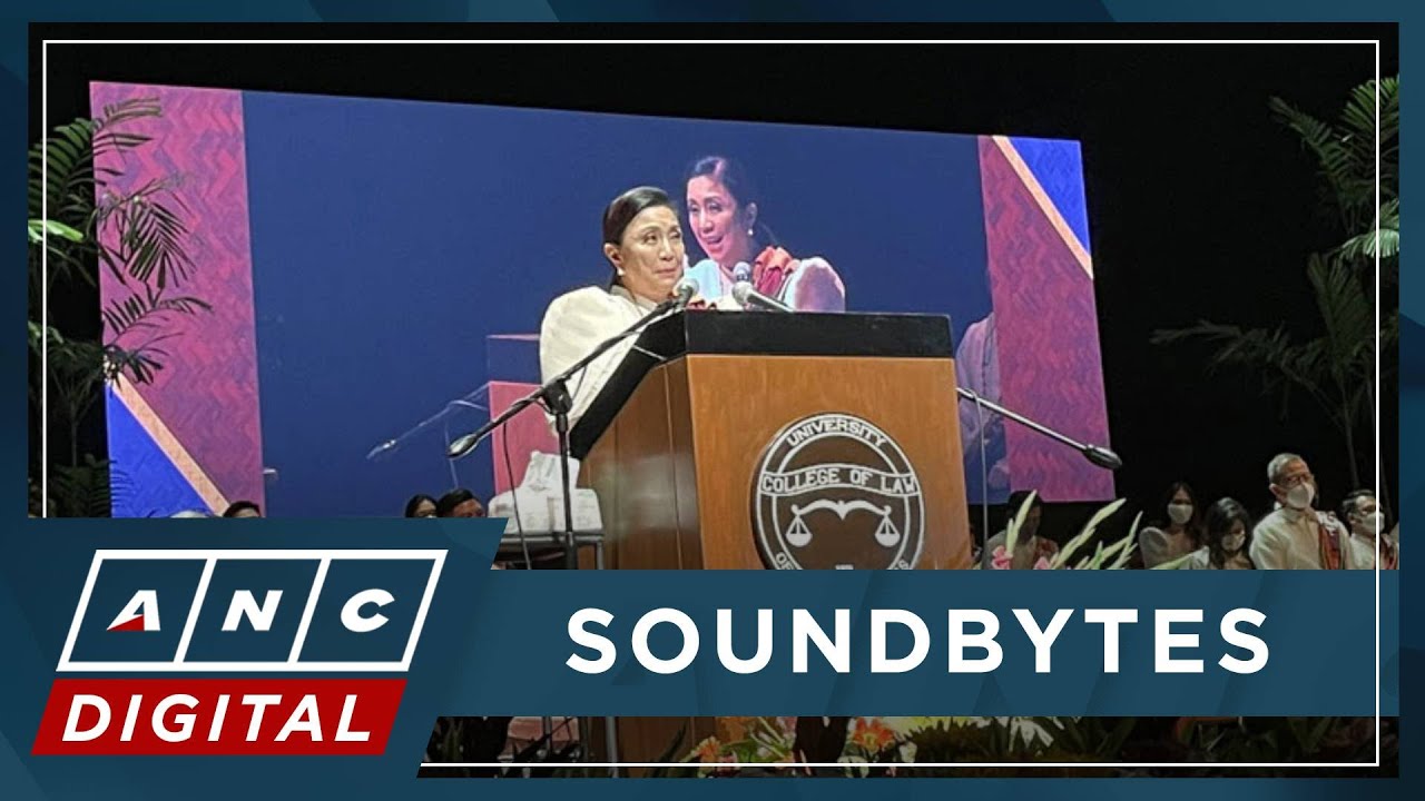 WATCH: Former VP Robredo speaks at U.P. Law graduation rites | ANC