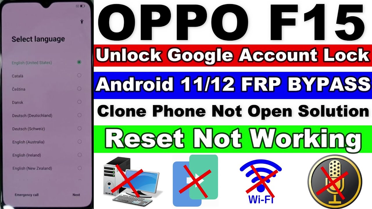 OPPO F15 FRP Bypass Reset Not Working Without Pc | New Trick 2023 /OPPO F15 FRP Unlock Android 11/12