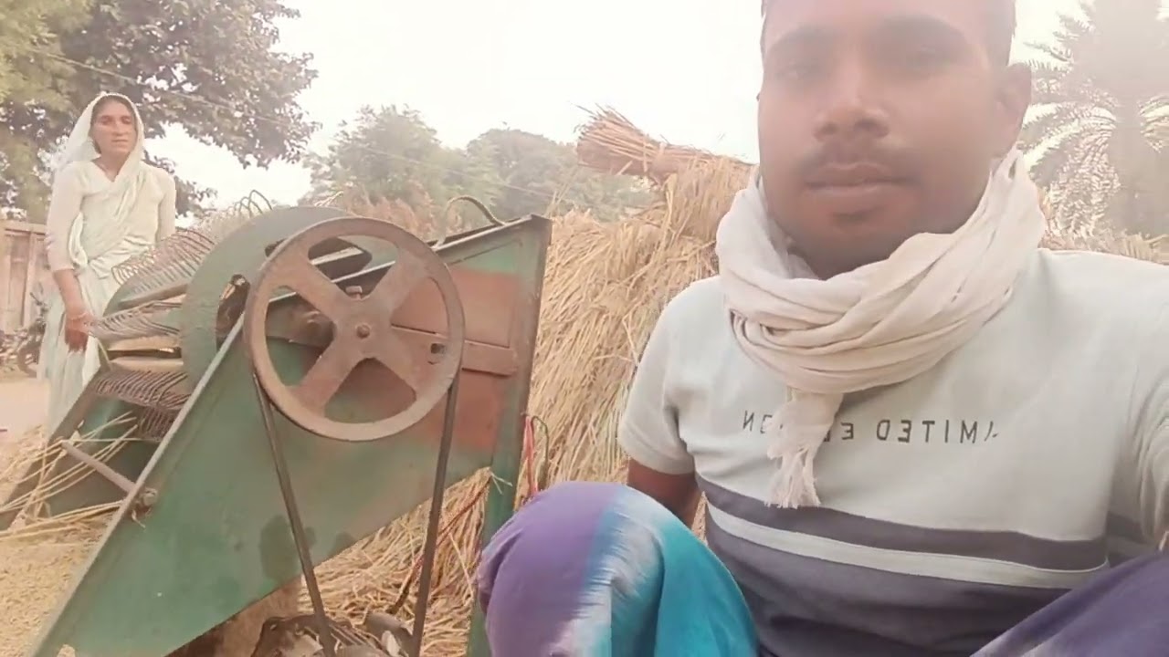 धान झाड़ने का जुगाड़ किसान भाई जुगाड़ करके काम को आसान कर देता है Kisan#dhaan#new block