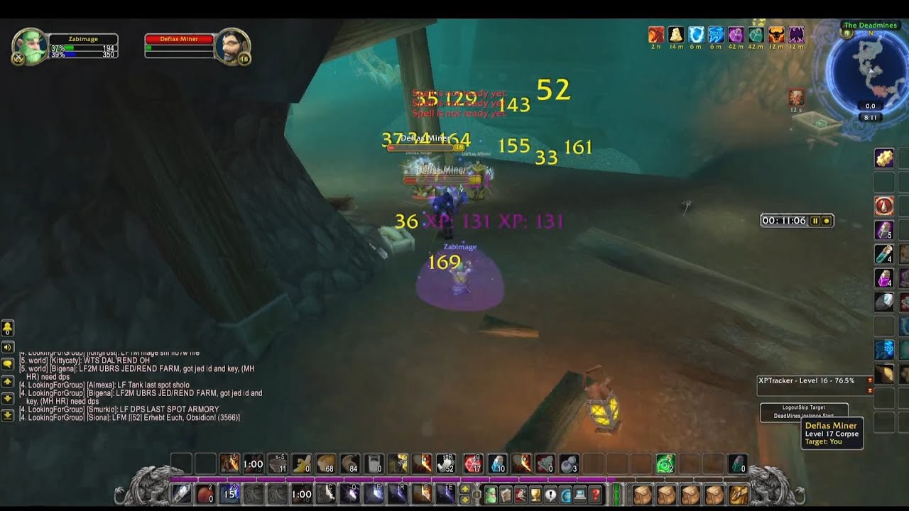 Anniversary Wow / 16 Маг соло Aoe Deadmines / 30k-40kExp/H / 16-24 lvl ПРОВЕРИТЬ ОПИСАНИЕ
