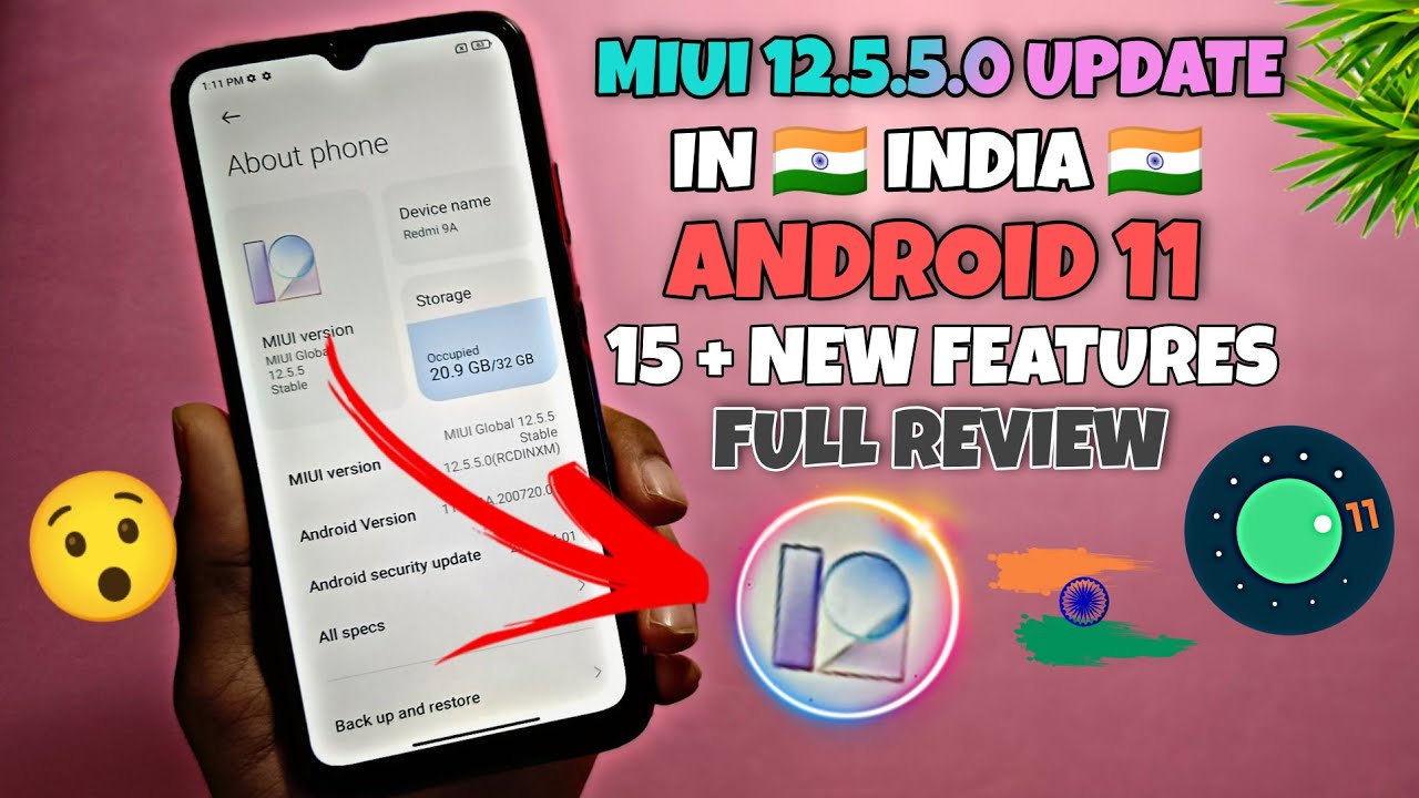 Miui 12.5.5.0 India Update 🇮🇳 with Android 11 🔥 for Redmi 9a/9i | 15+ New features | Full Review 😈