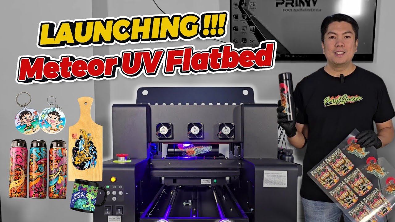 UV FLATBED & CYLINDER PRINTGAZER METEOR XP600 UV DTF PRINTER