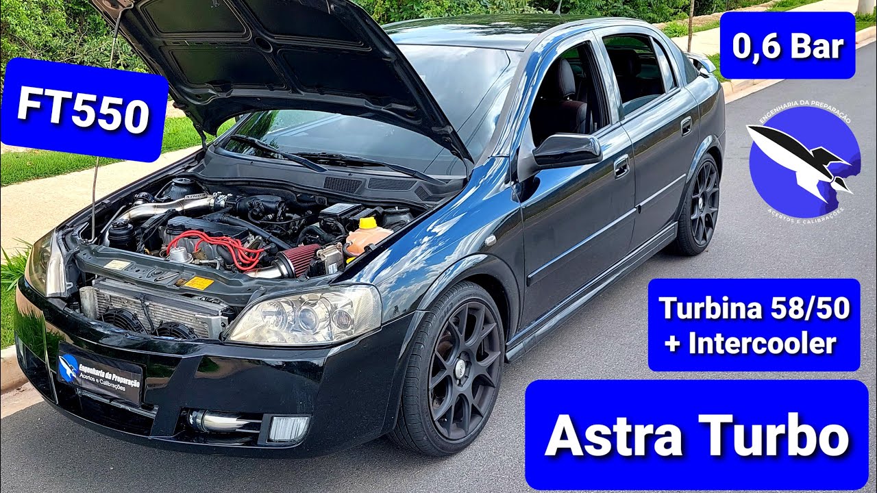 Astra Turbo com 0,6 Bar. Fueltech FT550 + Turbina 58/50 + Intercooler. Acerto fino no dino