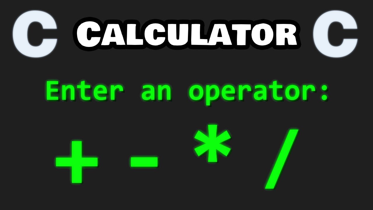 Let's code a calculator with C programming! 🖩