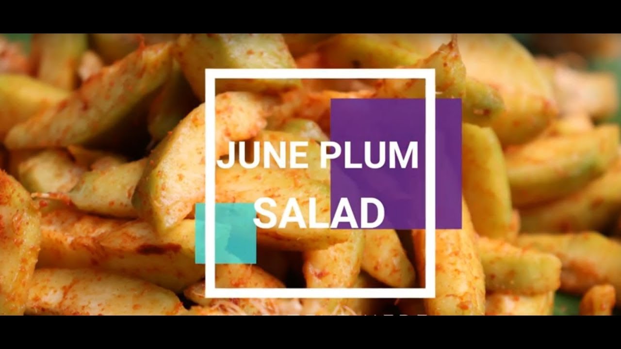 June Plum Salad with black pepper,chilly powder and salt