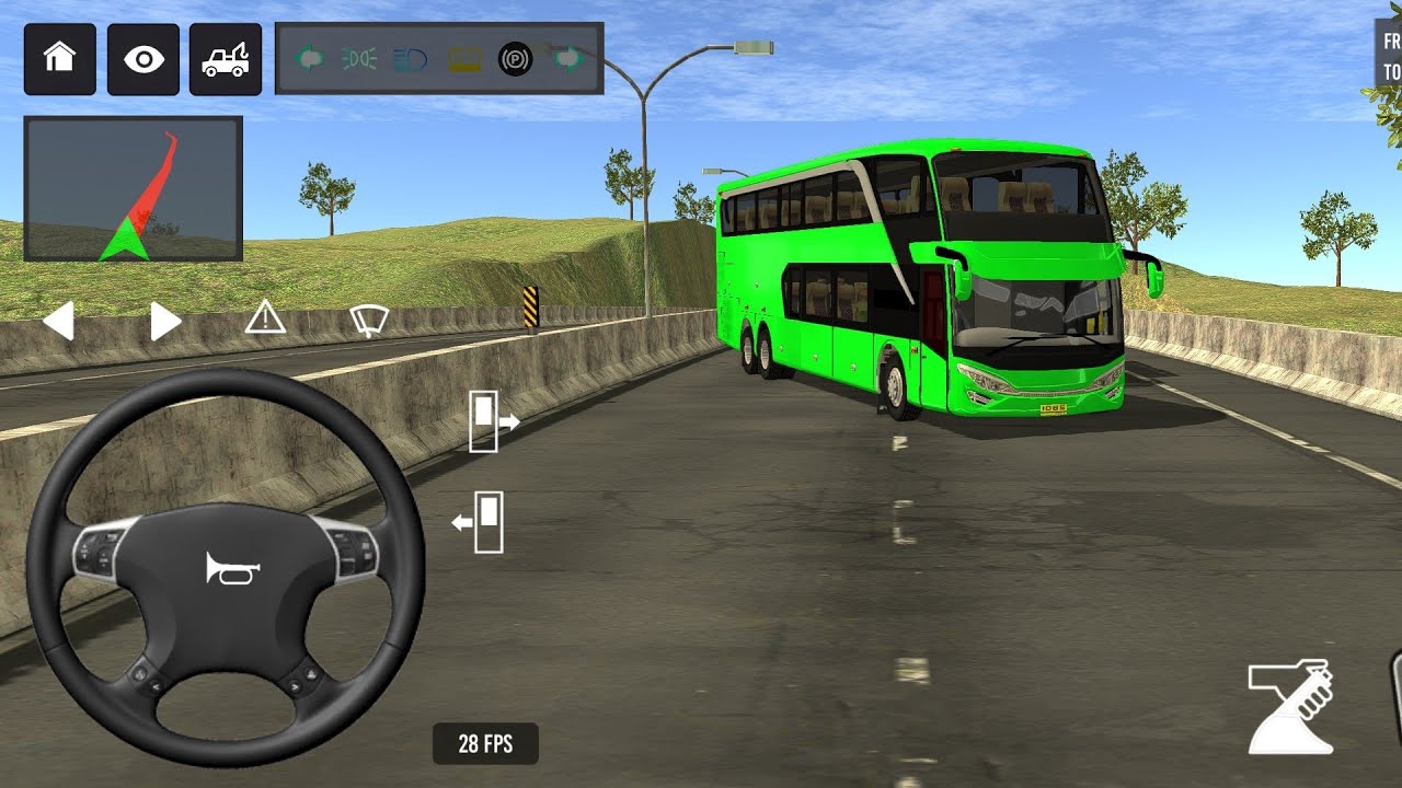 Euro Bus Driving Game Public Transportation 2024 -  Indonesia Bus Simulator Android Gameplay 