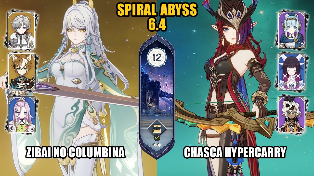 [Spiral Abyss 6.4] NEW F2P Zibai No Columbina & Chasca Hypercarry |Luna V| Genshin Impact